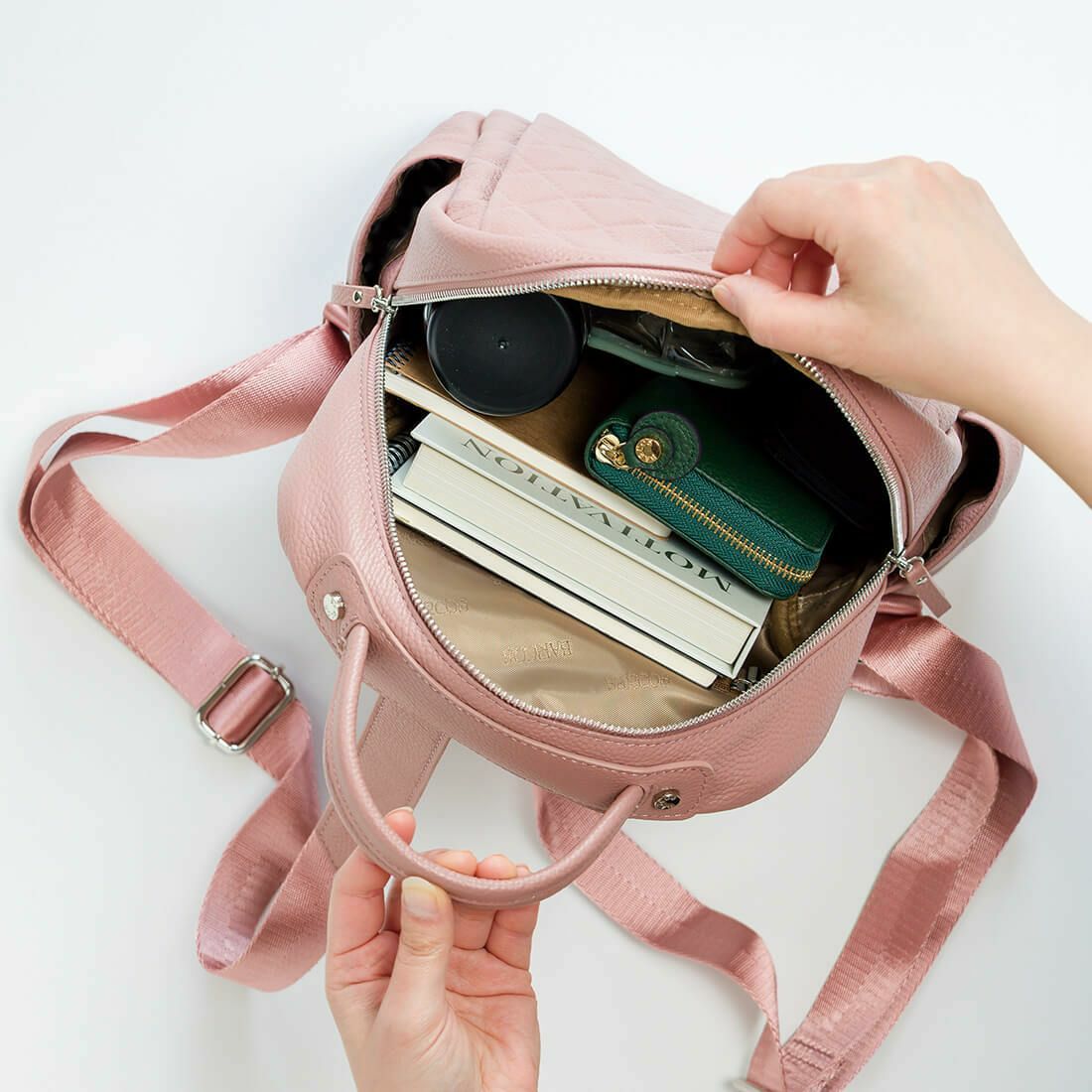 【アウトレット】牛革キルティングリュック