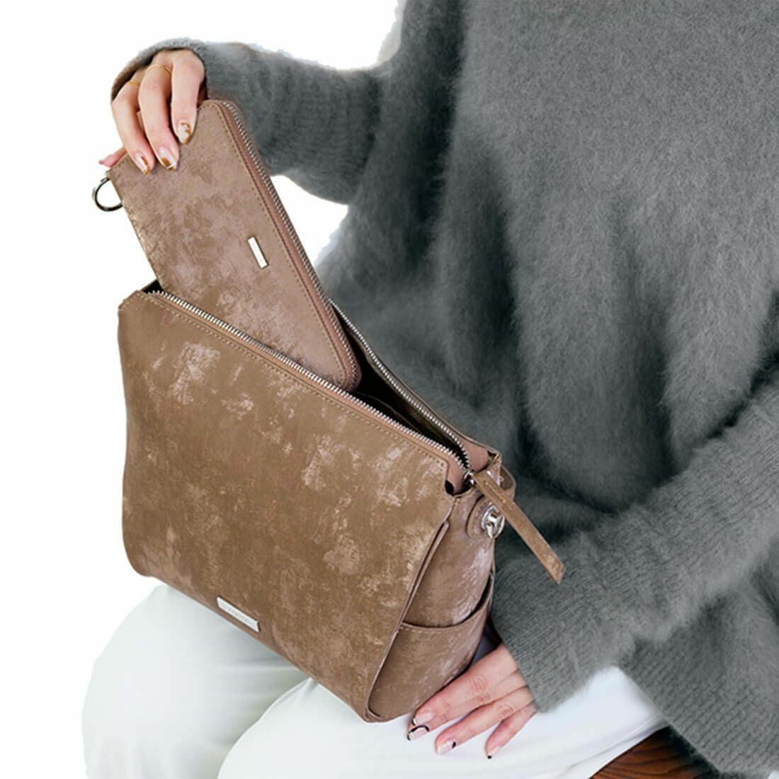 【セット商品】2wayハンドバッグ＜ヴェルーチェ＞＆ミニウォレットセット