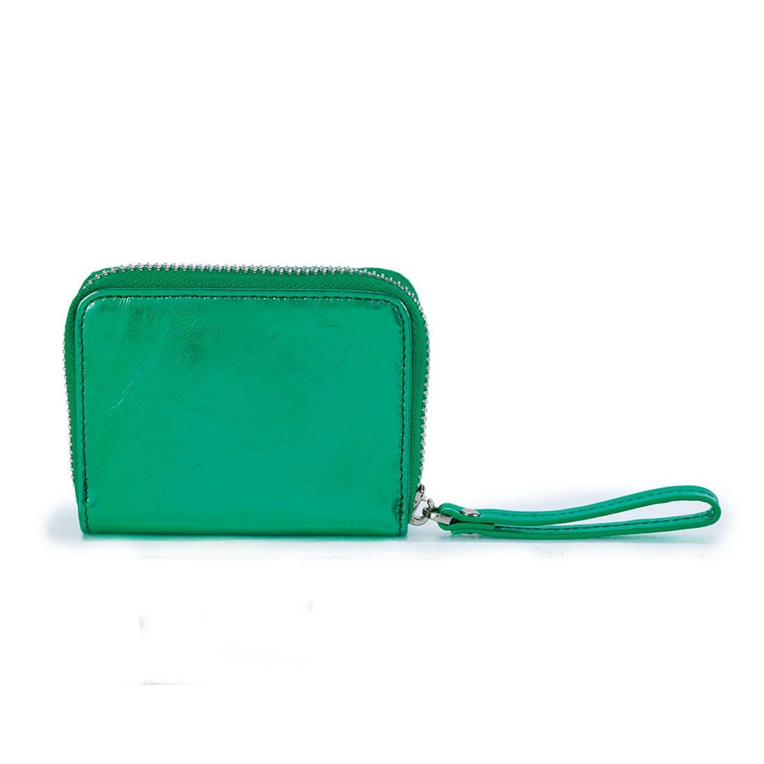 メタリックレザーコンパクト財布