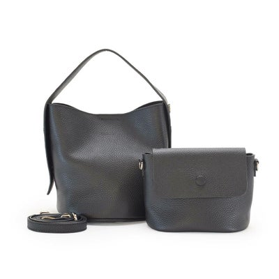 ポーチ付き2wayバケツ型ハンドバッグ