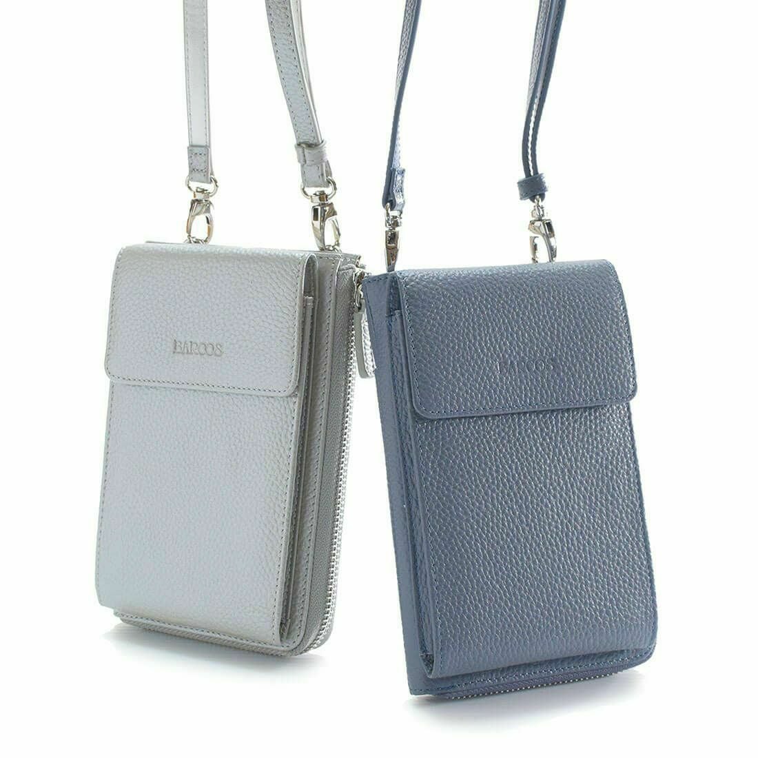 【アウトレット】L字型シュリンクレザースマホポシェット＜アミーゴ＞