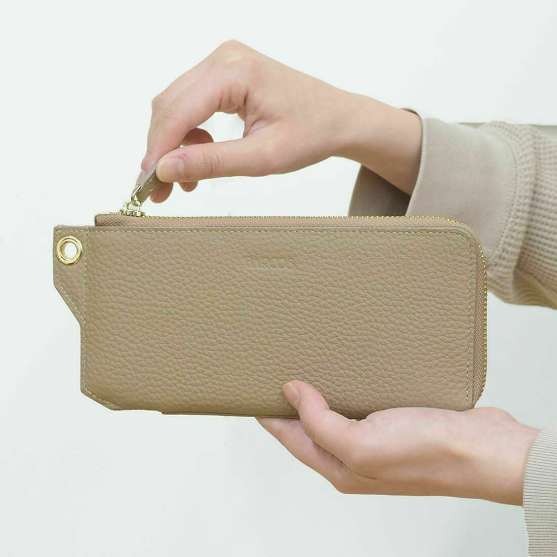 【アウトレット】シュリンクレザーL字型長財布