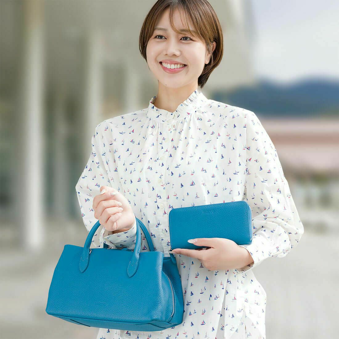 【セット商品】3層ハンドバッグ＜グラッツェ＞＆コンパクト長財布＜メルシー＞