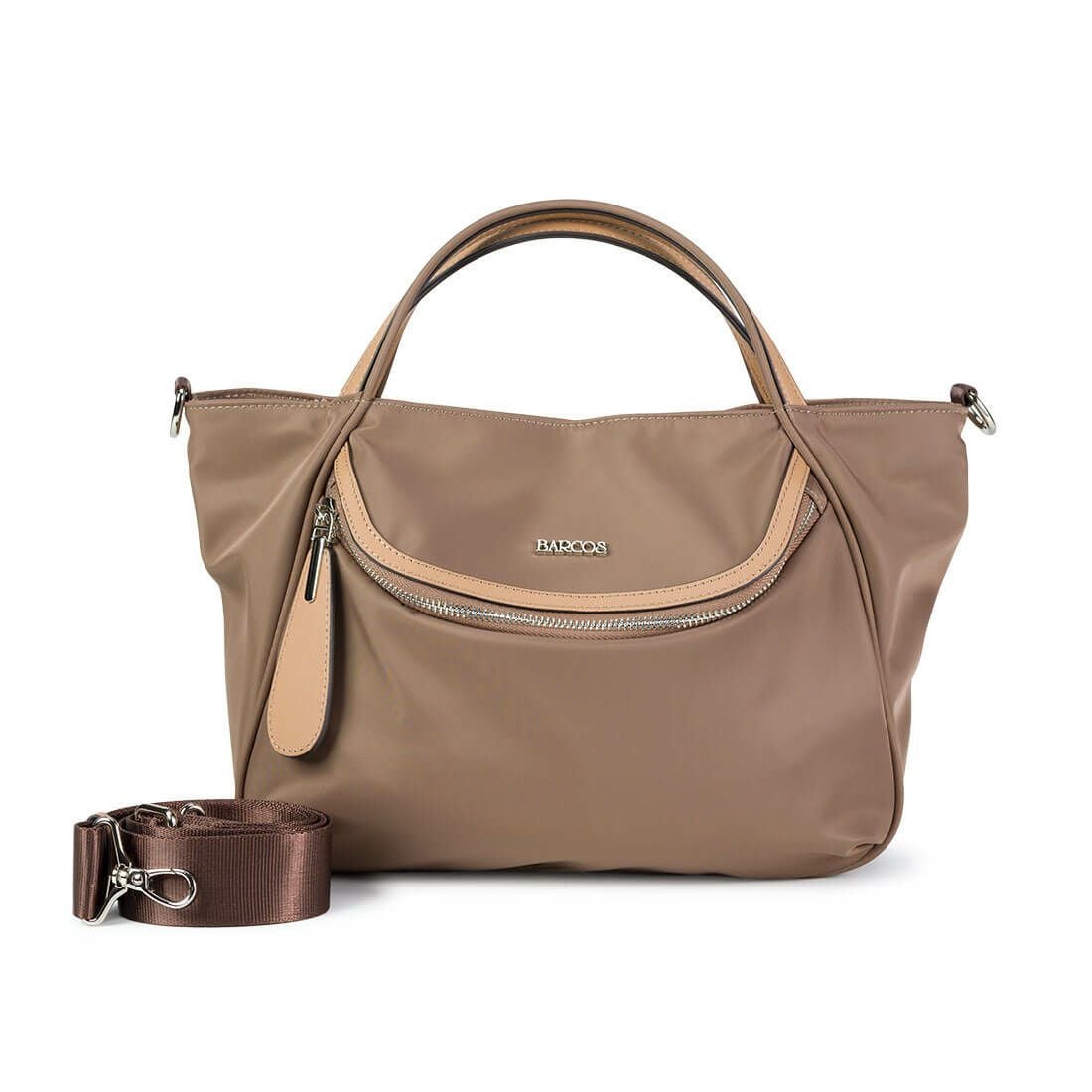 ポケットデザインナイロン2wayハンドバッグ