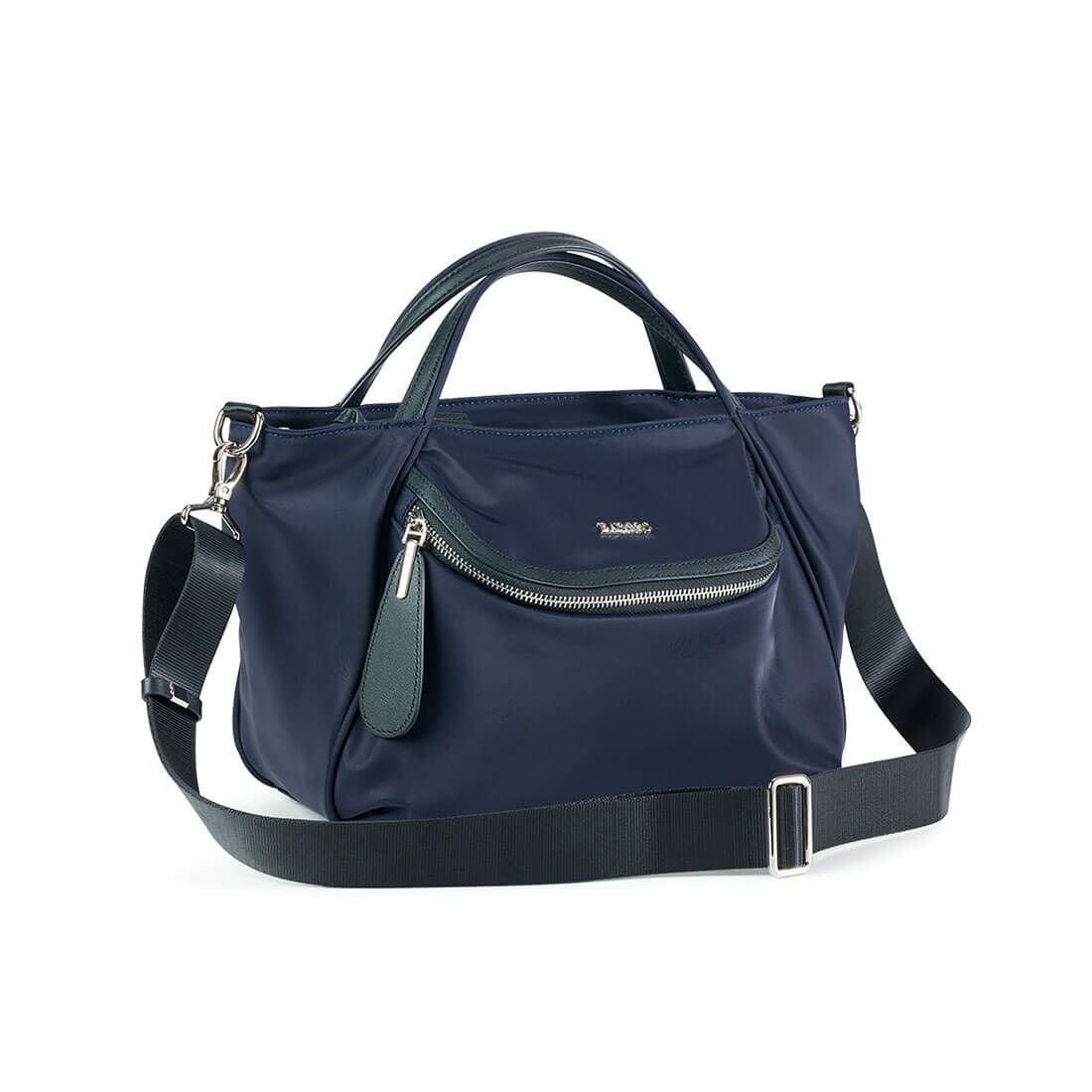 ポケットデザインナイロン2wayハンドバッグ