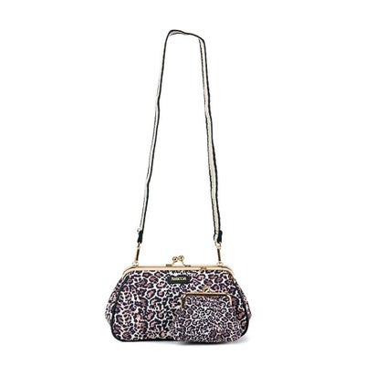 がま口財布＆スカーフ付きがま口バッグ（レオパード柄）