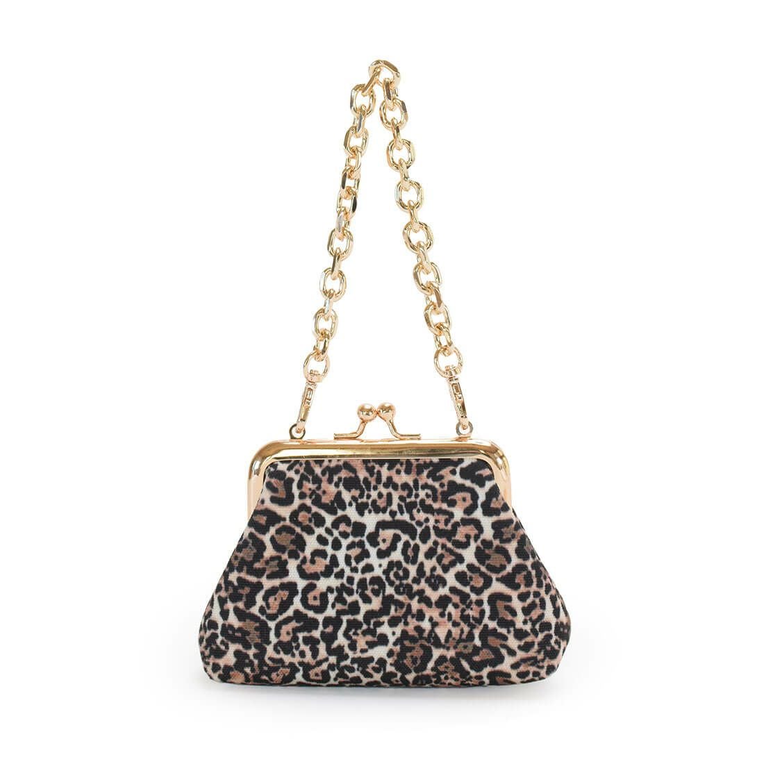 がま口財布＆スカーフ付きがま口バッグ（レオパード柄）