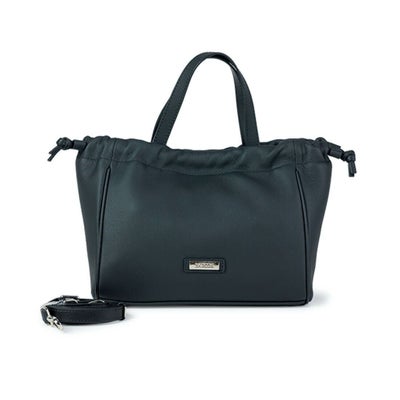 巾着デザイン2wayレザーハンドバッグ