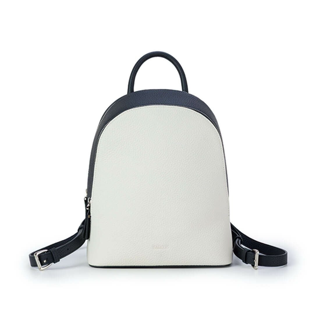 バイカラーレザーリュック