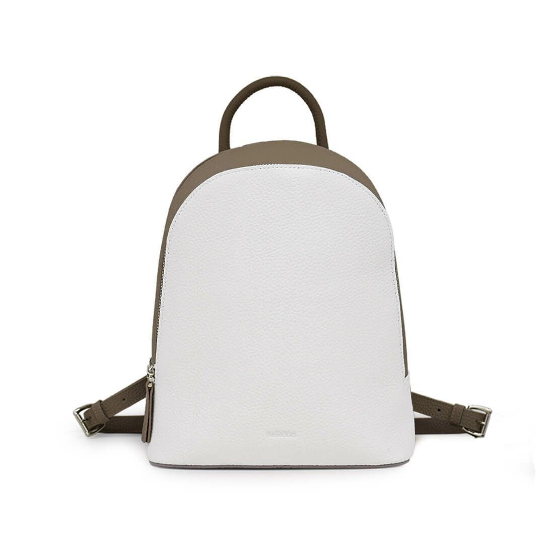 バイカラーレザーリュック