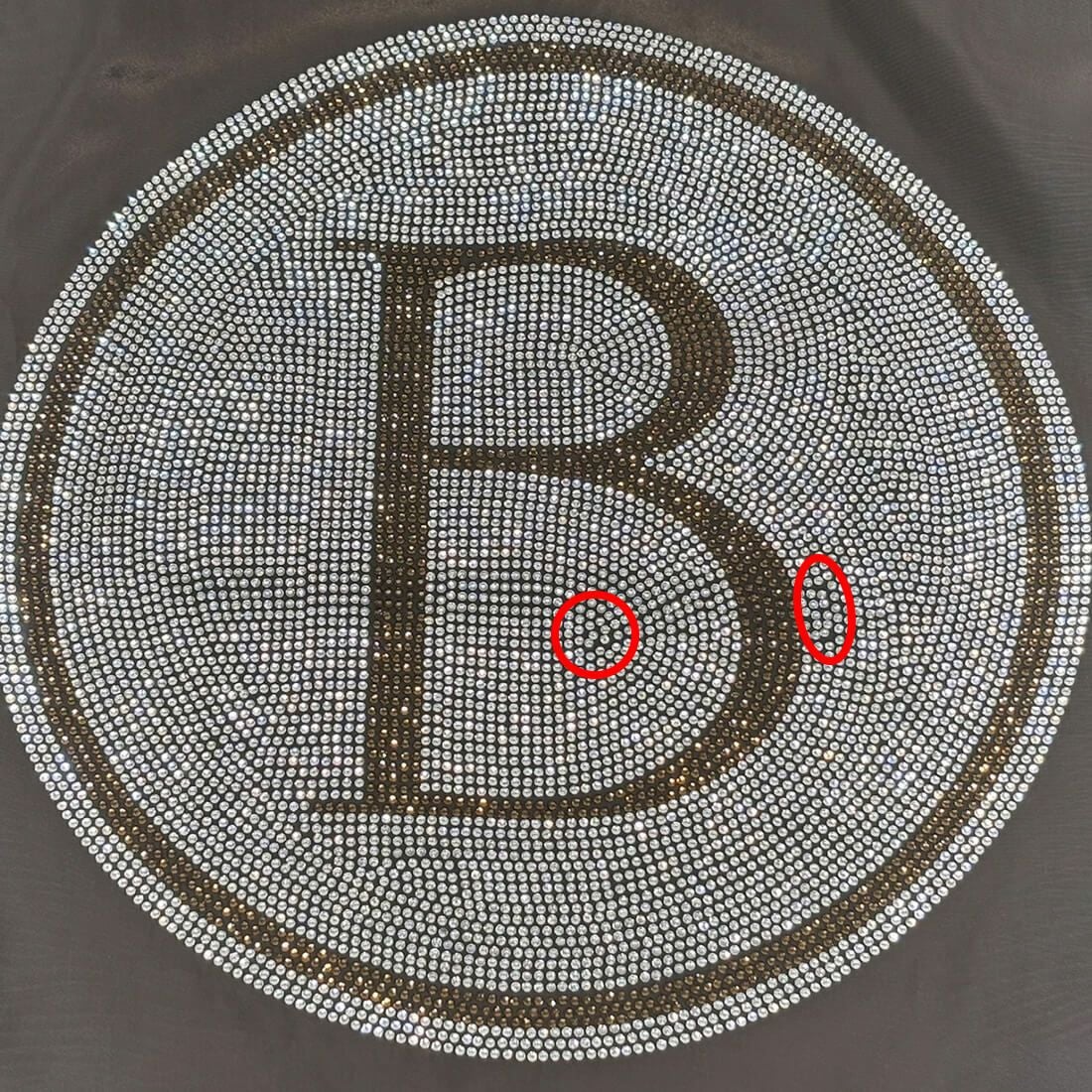 【アウトレット】Bマーク入りラインストーンバッグ（ミディアムサイズ）