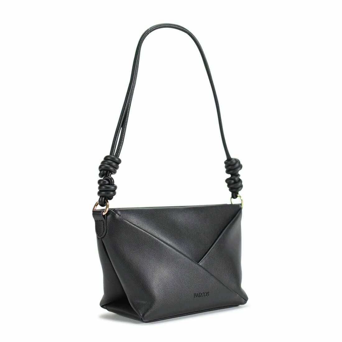 【アウトレット】シュリンクレザーノットデザインショルダーバッグ