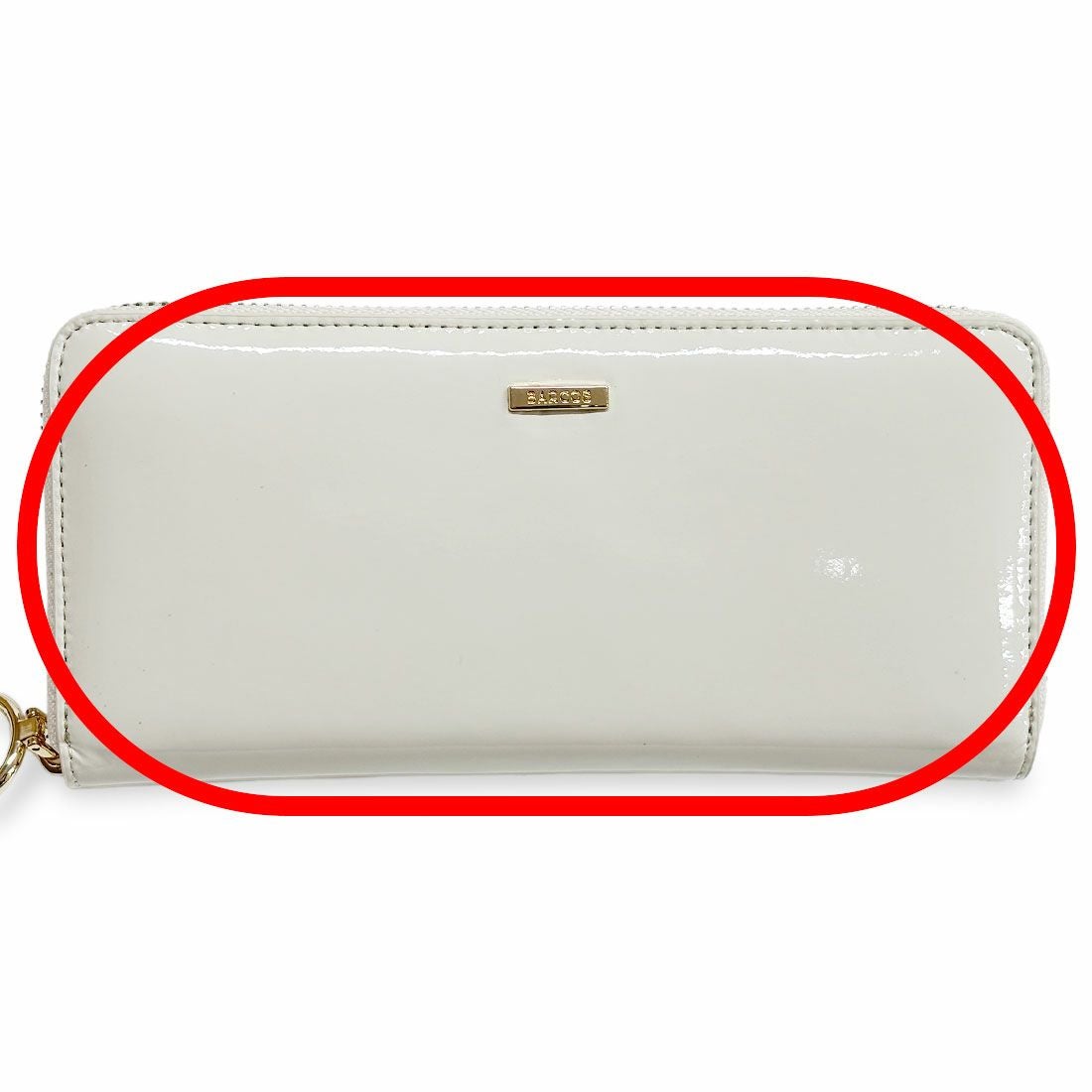 【アウトレット】パテントレザーラウンド型長財布