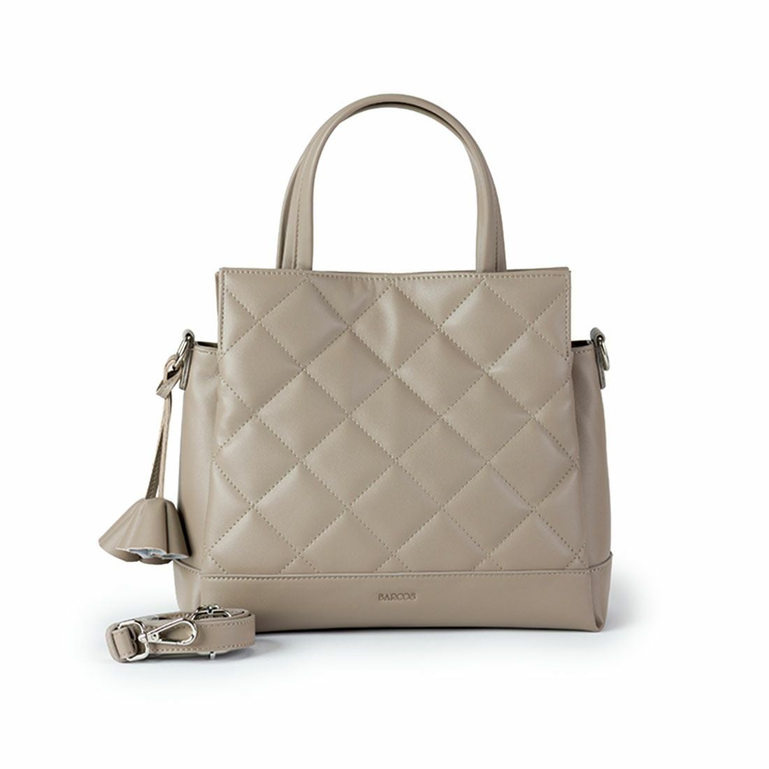 キルティング2wayレザーハンドバッグ