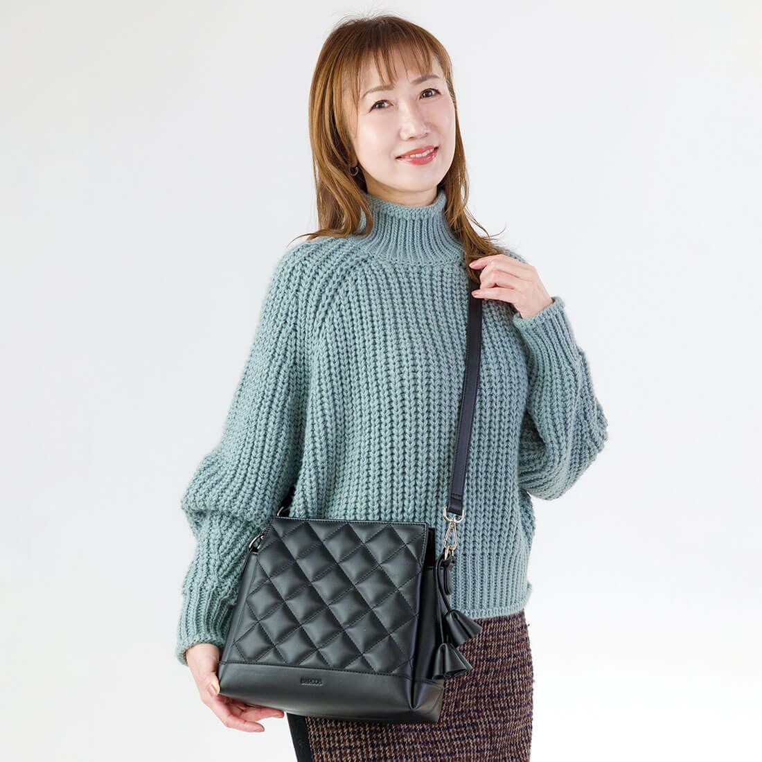 キルティング2wayレザーショルダーバッグ