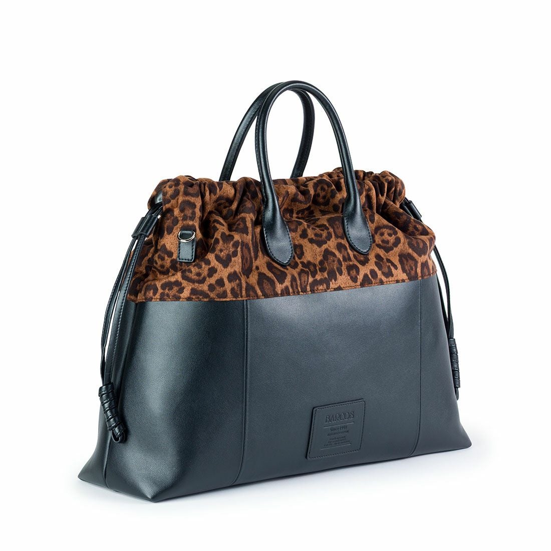 レオパード柄レザービッグトートバッグ