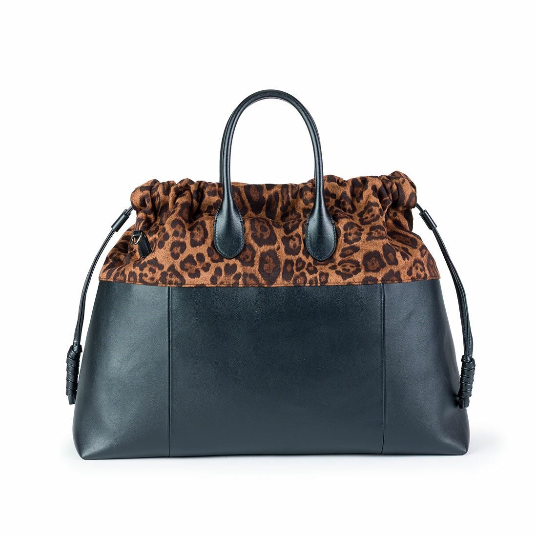 レオパード柄レザービッグトートバッグ