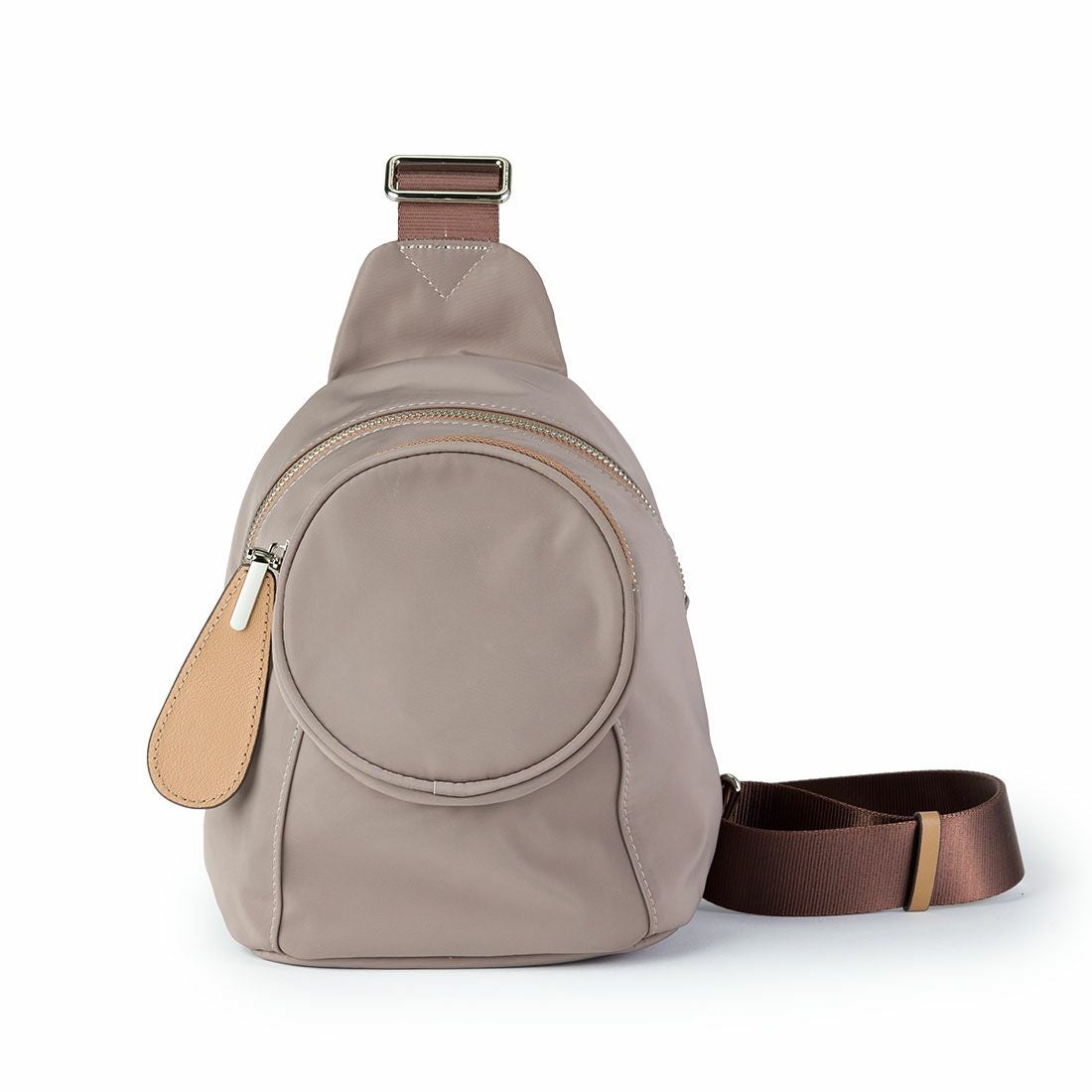 丸ファスナーポケットボディバッグ