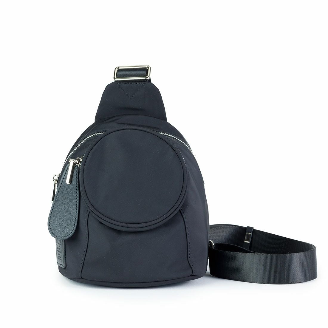 丸ファスナーポケットボディバッグ