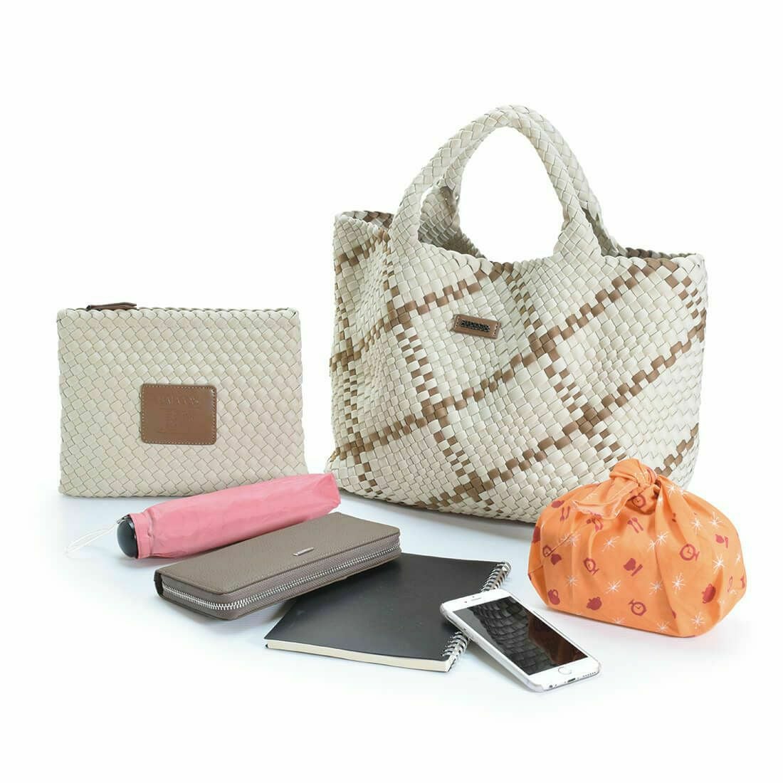 【アウトレット】バイカラーメッシュトートバッグ