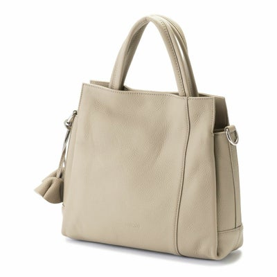 【アウトレット】チャーム付き2wayレザーハンドバッグ＜ルル＞