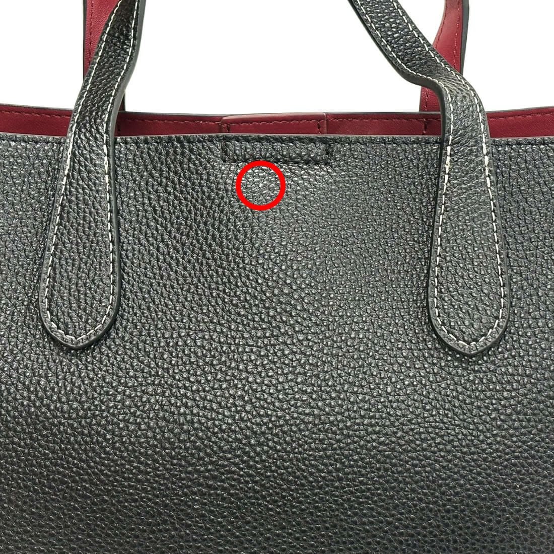 【アウトレット】シュリンクレザー バイカラーハンドバッグ