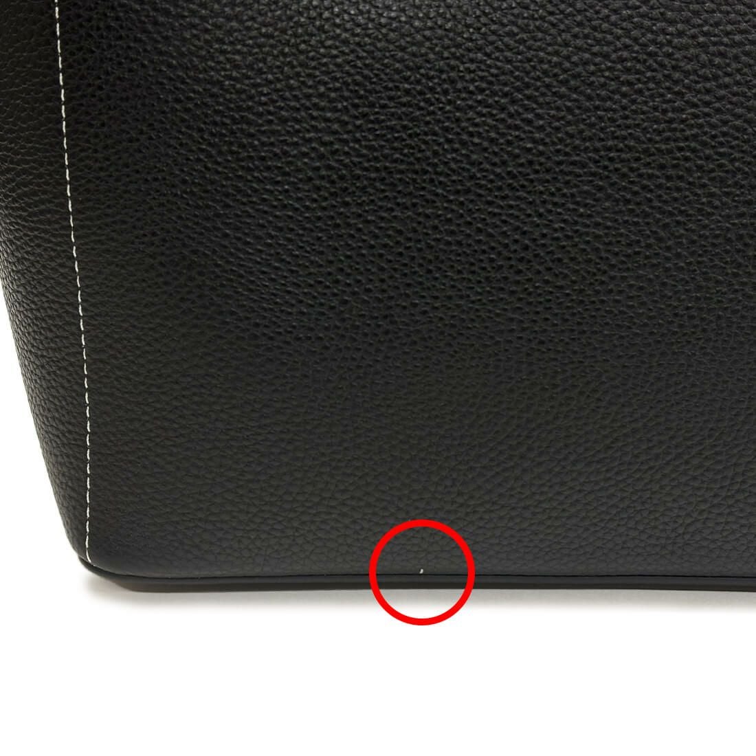 【アウトレット】シュリンクレザー バイカラーハンドバッグ