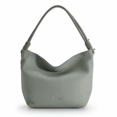 【アウトレット】本革ソフトシュリンクレザーハンドルデザインホーボーバッグ