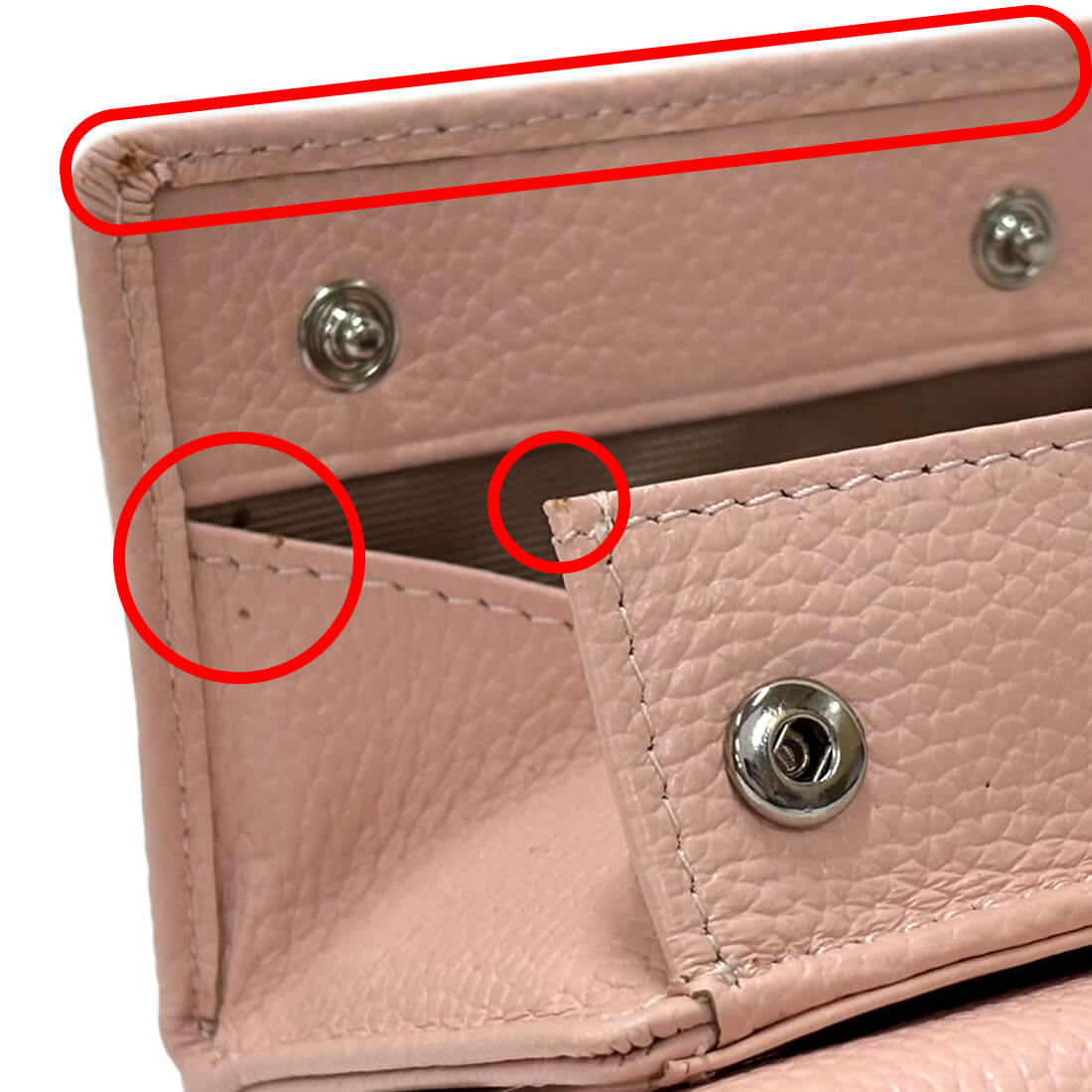 【アウトレット】シュリンクレザースクエアミニウォレット