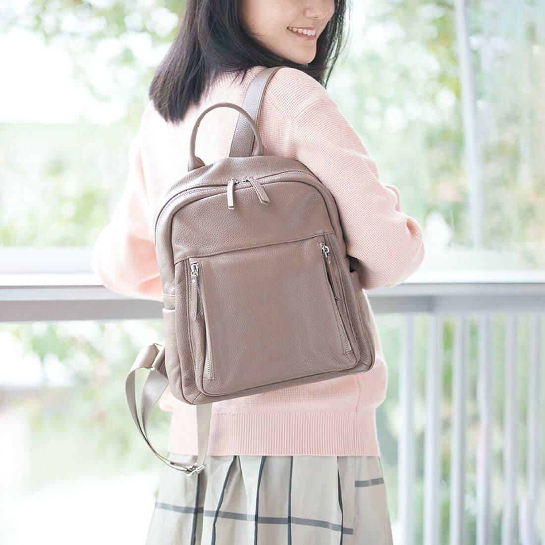 【アウトレット】シュリンクレザーリュックサック