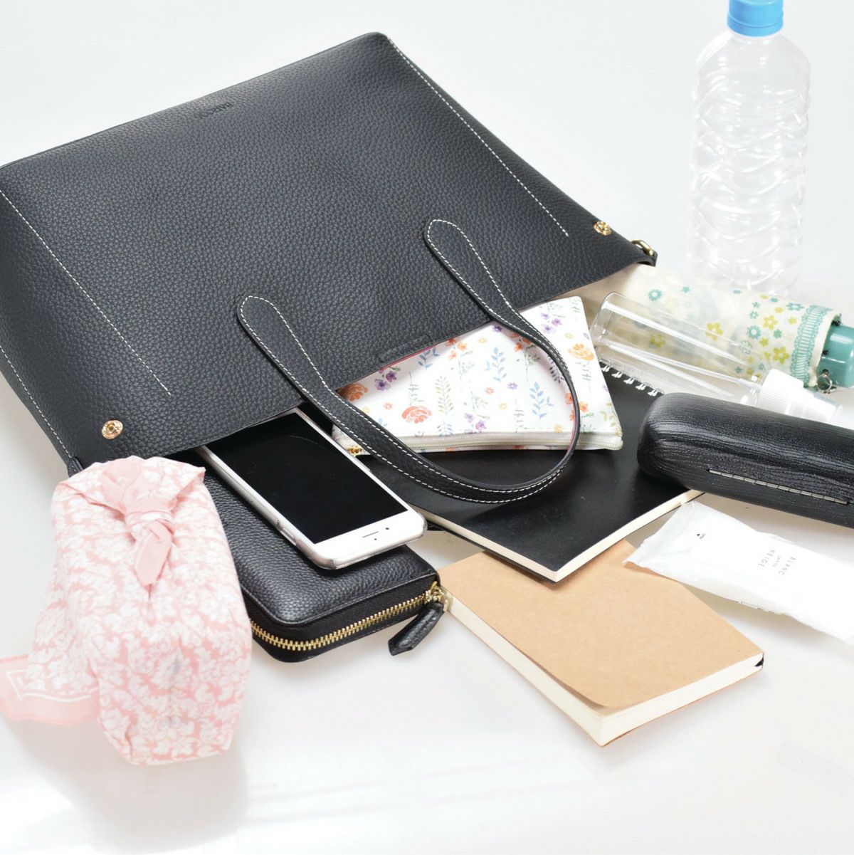 【アウトレット】シュリンクレザーバイカラーハンドバッグ