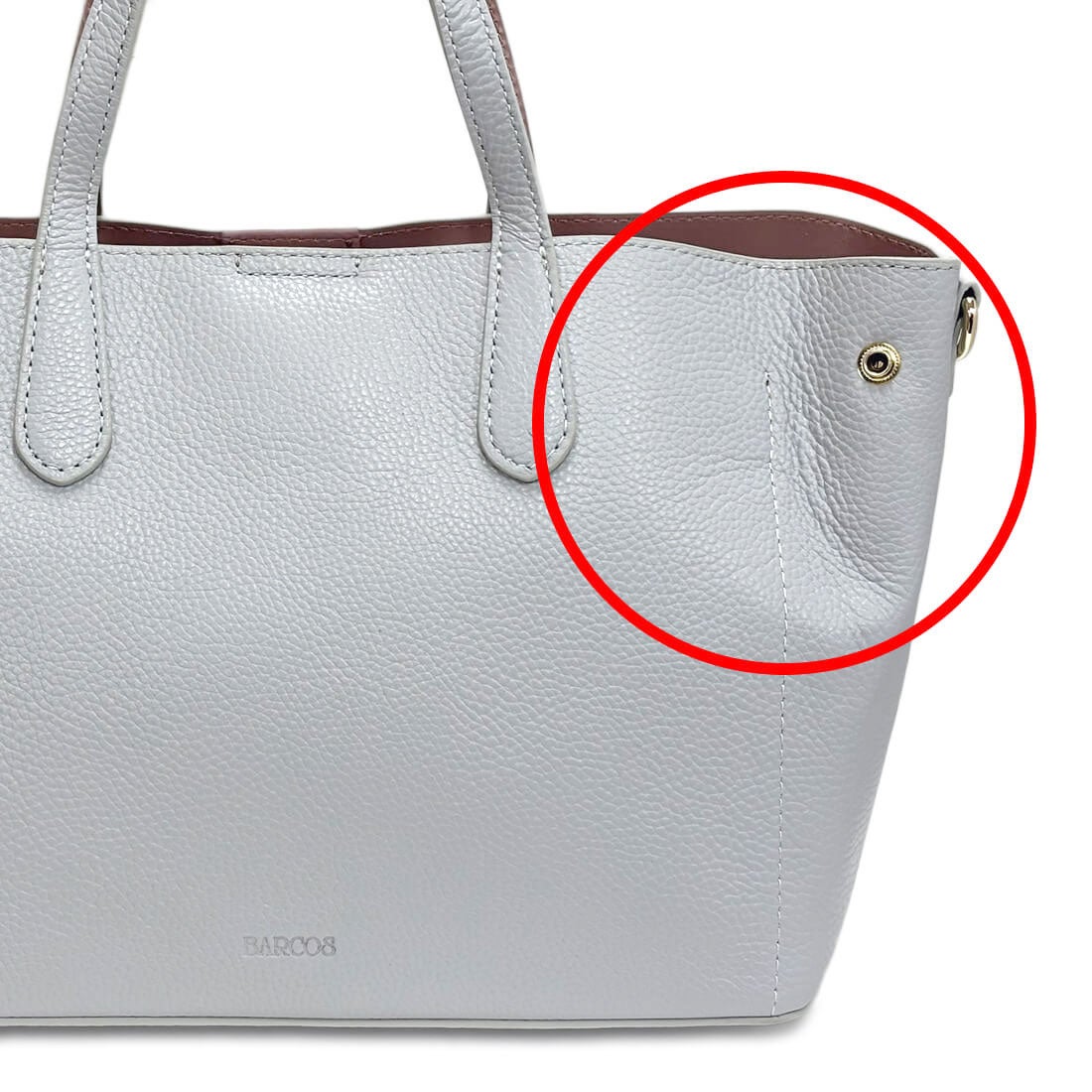 【アウトレット】シュリンクレザーバイカラーハンドバッグ