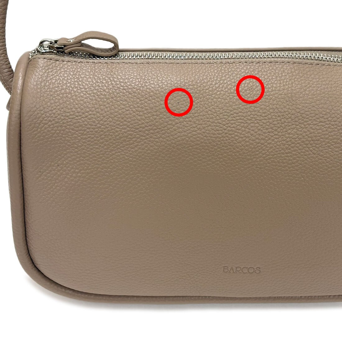 【アウトレット】丸手レザーショルダーバッグ