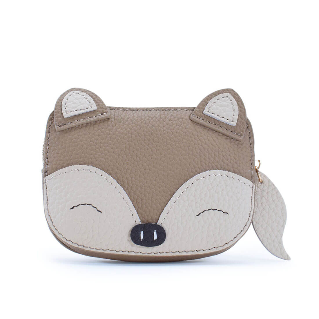 キーリング付きキツネモチーフポーチ