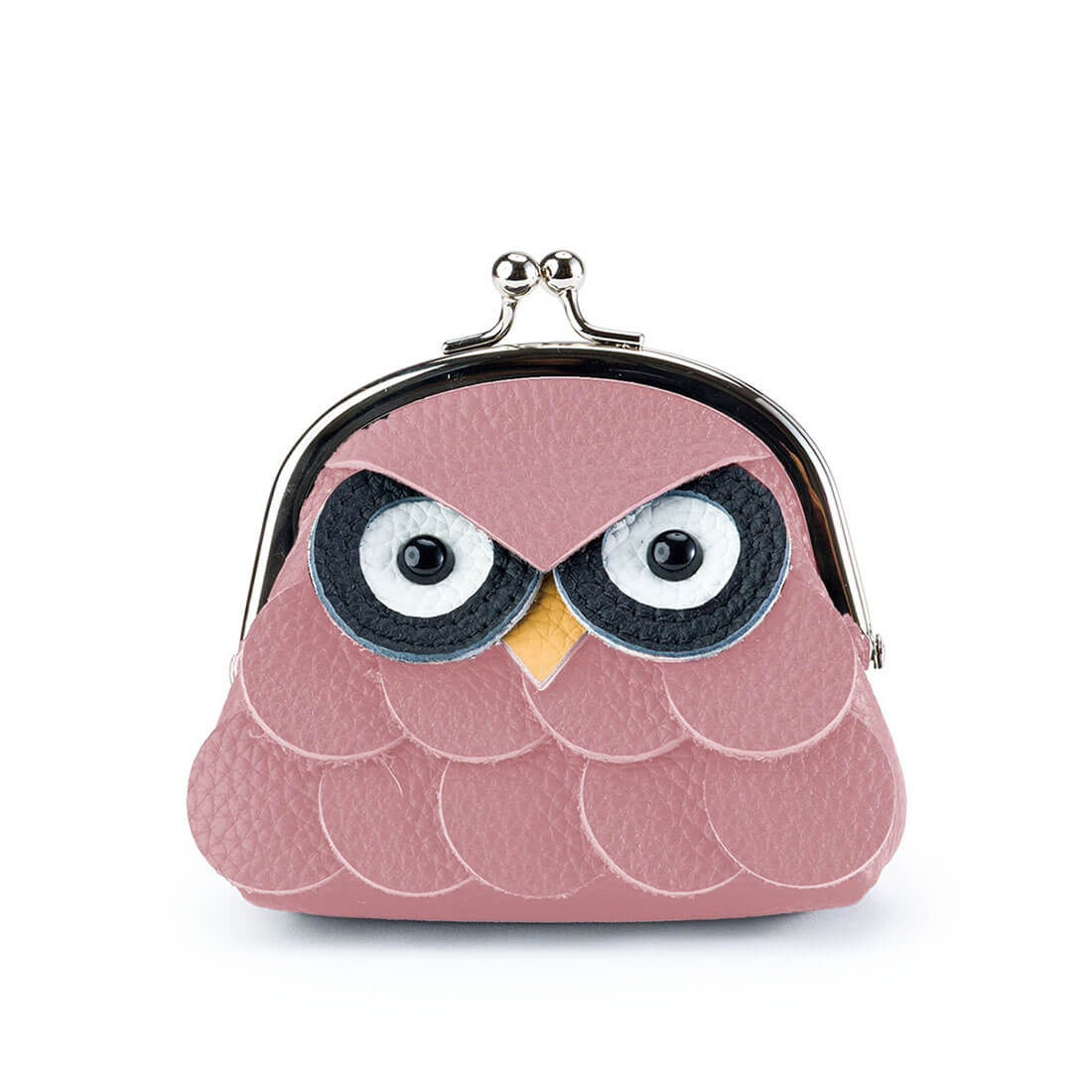 キーリング付きフクロウモチーフがま口コインケース