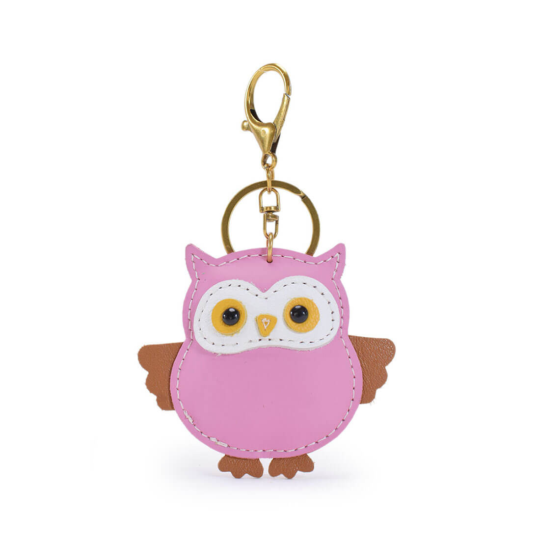 フクロウモチーフレザーキーホルダー