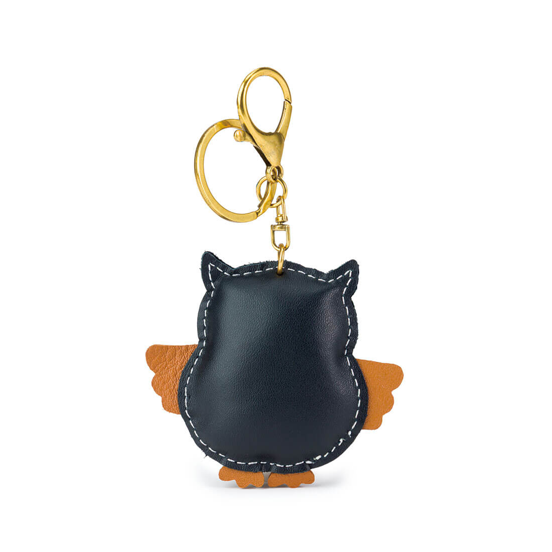 フクロウモチーフレザーキーホルダー