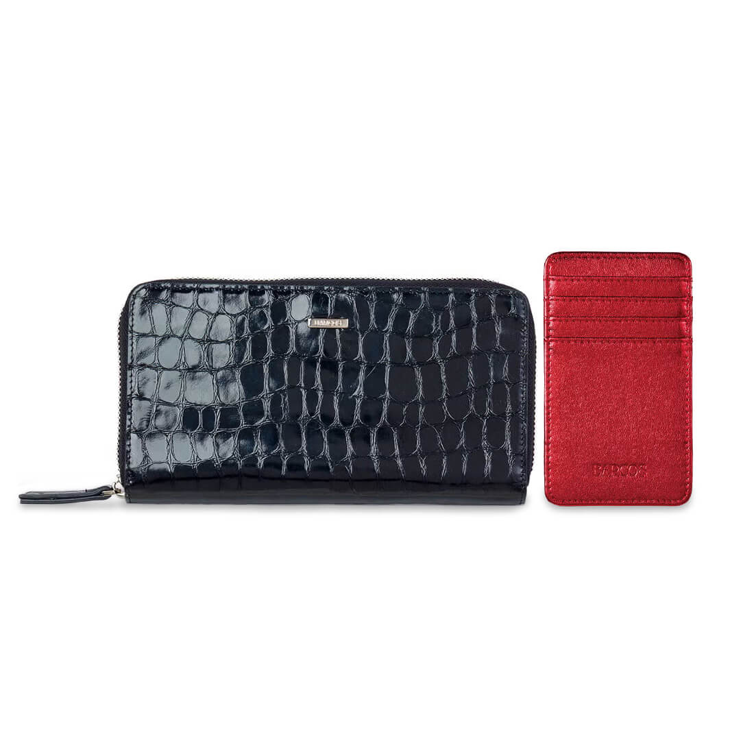 シャイニングクロコ型押しレザー六星占術開運ウォレット