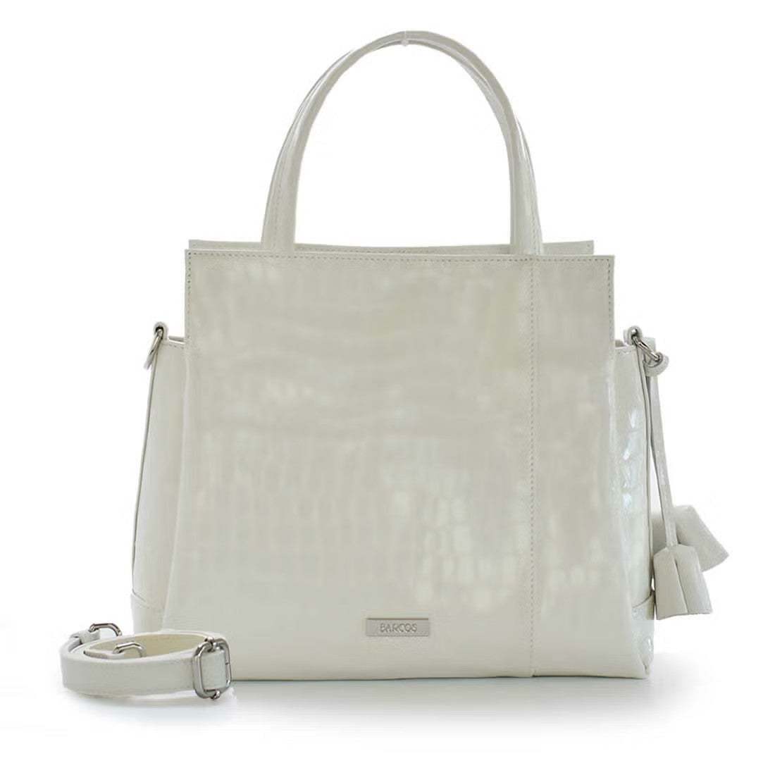 【アウトレット】シャイニングレザークロコダイル型押し2wayハンドバッグ