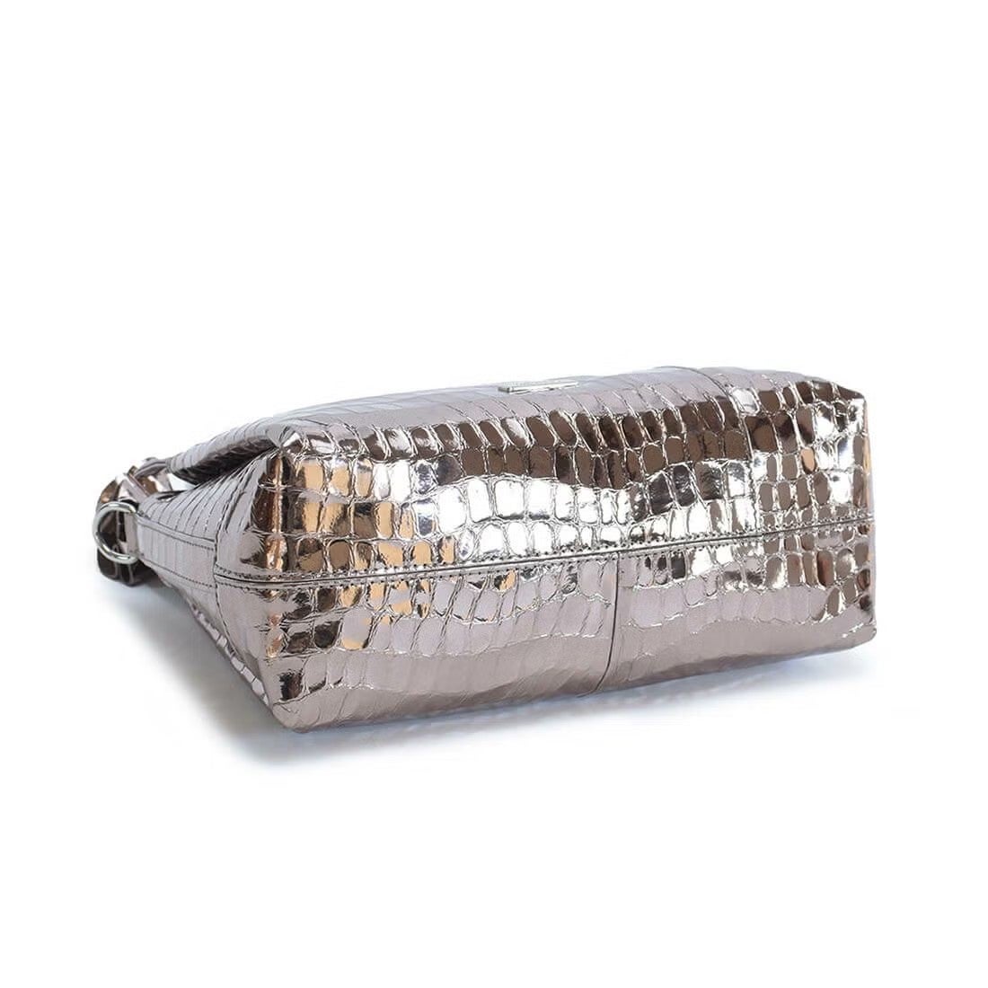 【アウトレット】シャイニングレザークロコダイル型押し2wayハンドバッグ