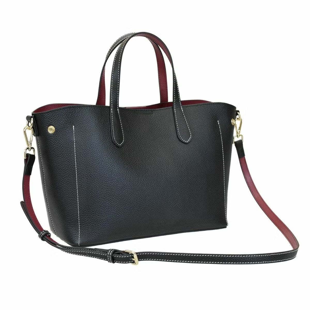 【アウトレット】シュリンクレザーバイカラーハンドバッグ