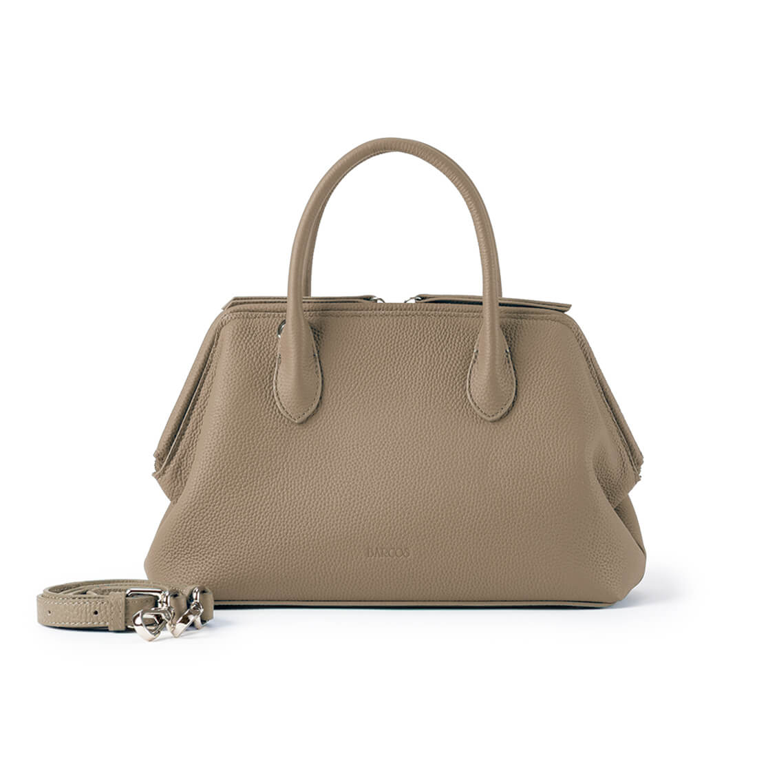 口金ファスナー牛革2wayバッグ