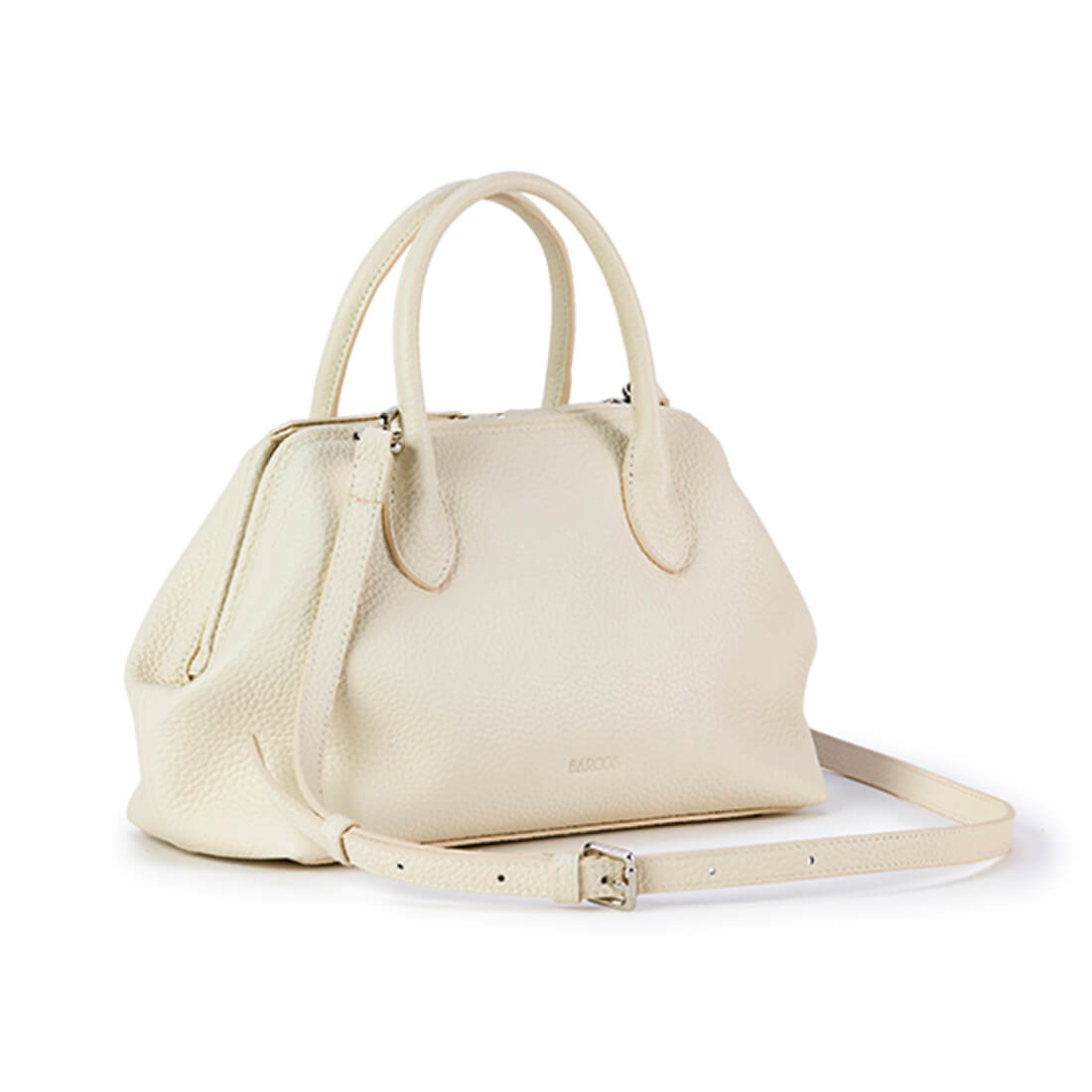 口金ファスナー牛革2wayバッグ