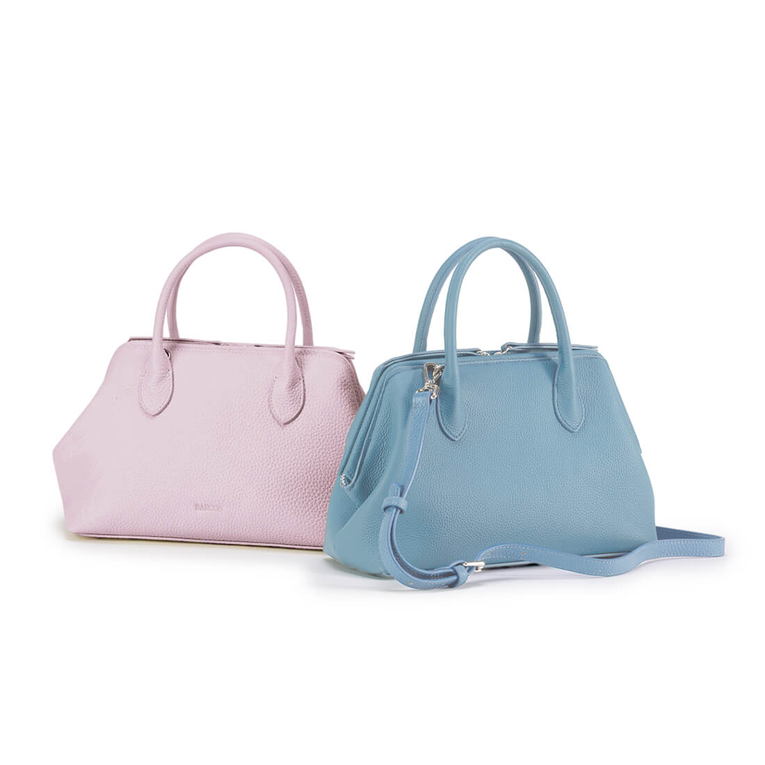 口金ファスナー牛革2wayバッグ