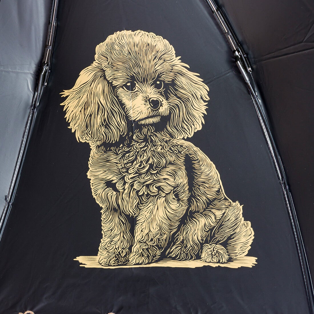 晴雨兼用 犬モチーフデザイン折りたたみ傘