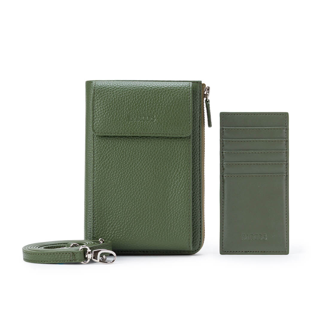 多機能シュリンクレザーお財布ポシェット