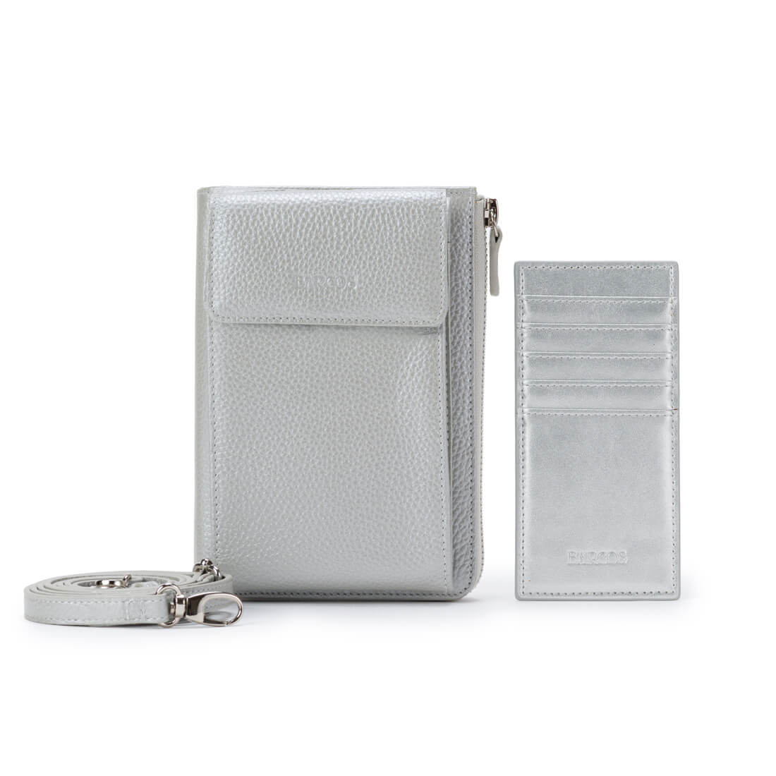 多機能シュリンクレザーお財布ポシェット