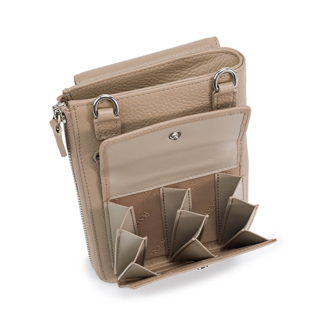 多機能シュリンクレザーお財布ポシェット