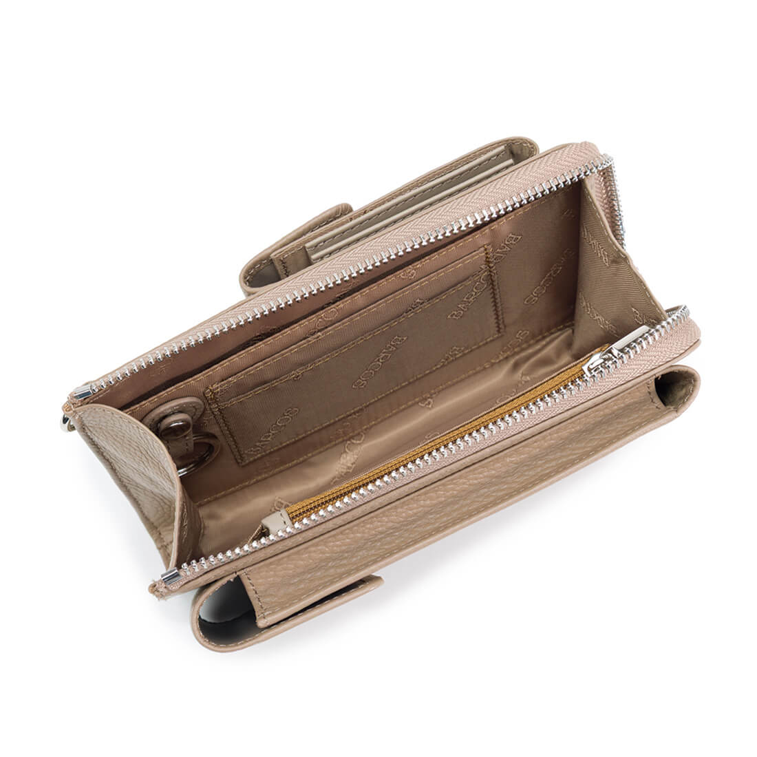 多機能シュリンクレザーお財布ポシェット