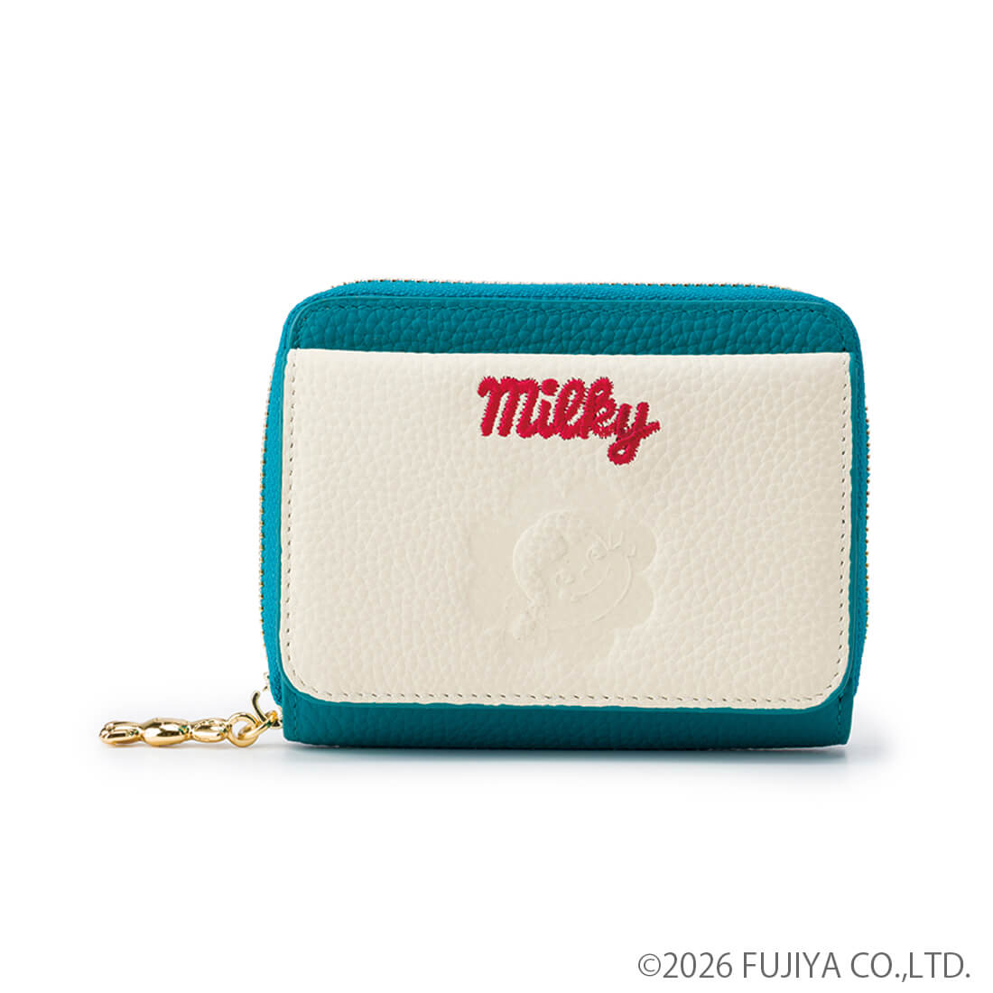 ＜ミルキーコラボ＞刺繍デザイン蛇腹式折財布